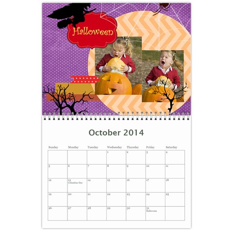 Year Calendar By C1 Oct 2014