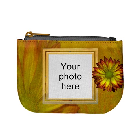 Yellow Daisy Mini Coin Purse By Lil Front