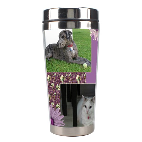 Purple Stainless Steel Travel Tumbler By Deborah Left