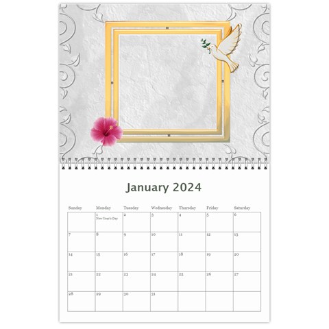 Fun And Pretty Calendar (12 Month) By Lil Jan 2024