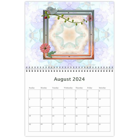 Fun And Pretty Calendar (12 Month) By Lil Aug 2024