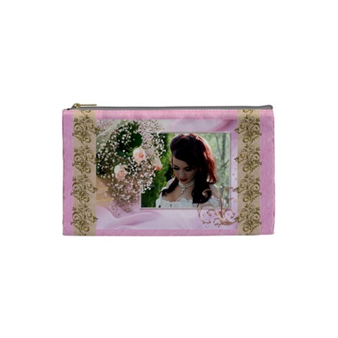 Pink Treasure Cosmetic Bag (small) By Deborah Front