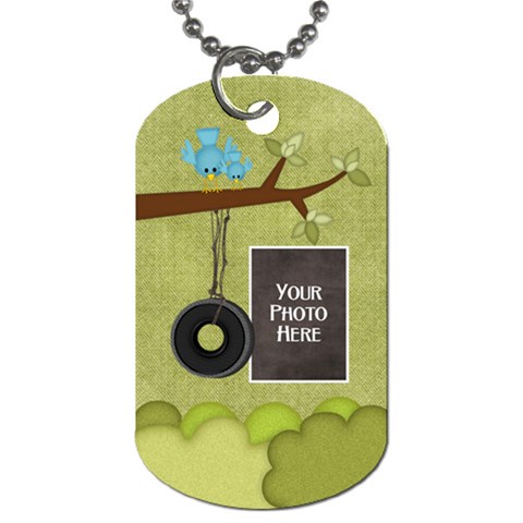 At The Park 1 Sided Dog Tag 3 By Lisa Minor Front