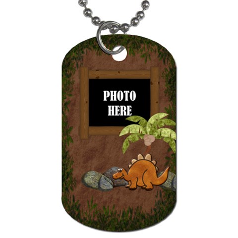 Prehistoric 1 Sided Dog Tag 1 By Lisa Minor Front