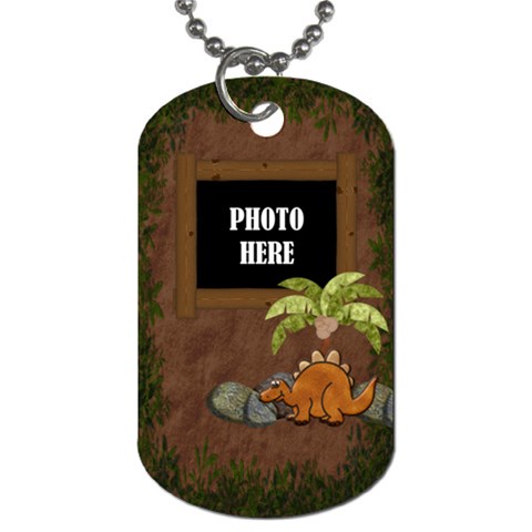 Prehistoric 2 Sided Dog Tag 1 By Lisa Minor Front