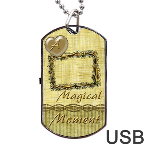 Magical Moment Dog Tag Usb Flash 2 Sides By Ellan Back