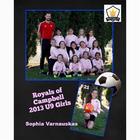 Royals U9 Girls 2013 By Arti Steinkamp 10 x8  Print - 4