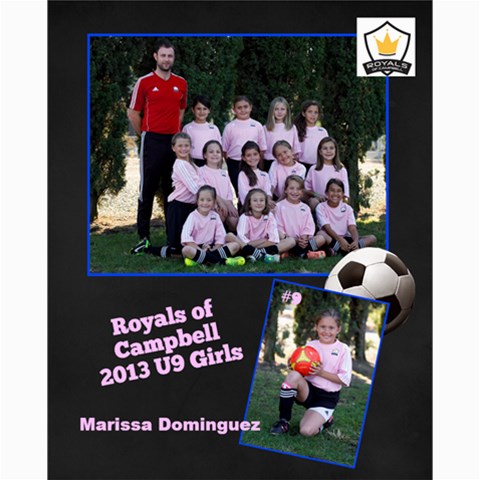 Royals U9 Girls 2013 By Arti Steinkamp 10 x8  Print - 9