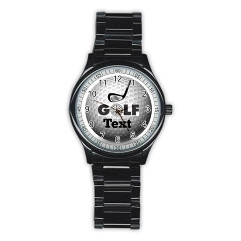 Golfer s Stainless Steel Watch By Joy Johns Front