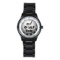 Golfer s stainless steel watch - Stainless Steel Round Watch