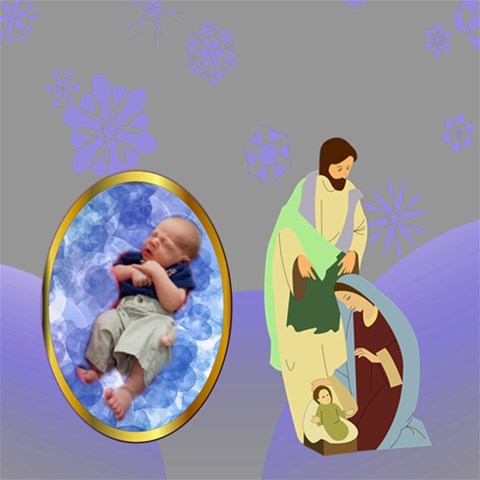 Nativity Storage Stool By Joy Johns Back