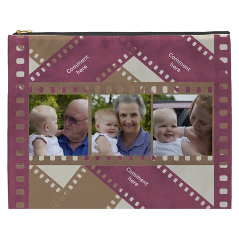 Our Family Cosmetic Bag (xxxl) By Deborah Front