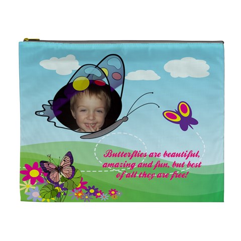 Butterflyxl Cosmetic Bag By Joy Johns Front