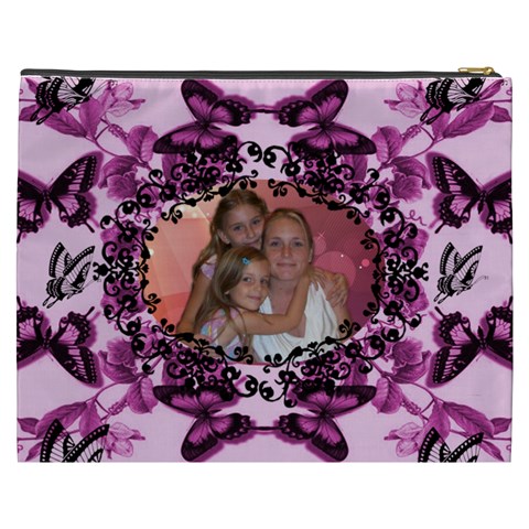 Butterfly  Cosmetic Bag By Joy Johns Back
