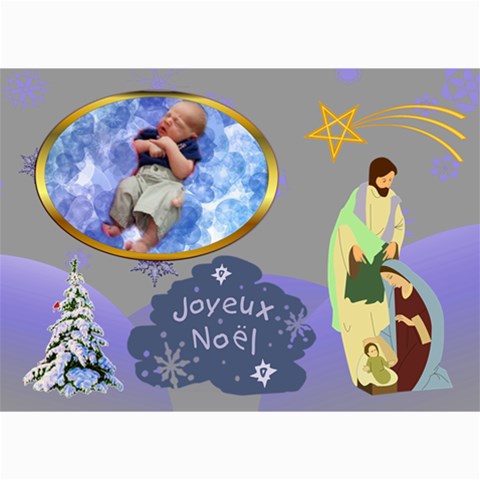 Holiday Card #8, 5x7 By Joy Johns 7 x5  Photo Card - 10