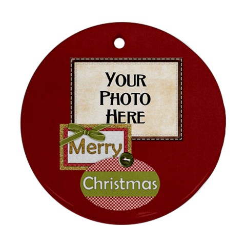Peace Joy Love Round Ornament 2 By Lisa Minor Front