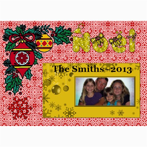 Holiday Card #10, 5x7 By Joy Johns 7 x5  Photo Card - 7