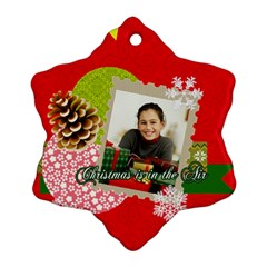 merry christmas - Snowflake Ornament (Two Sides)