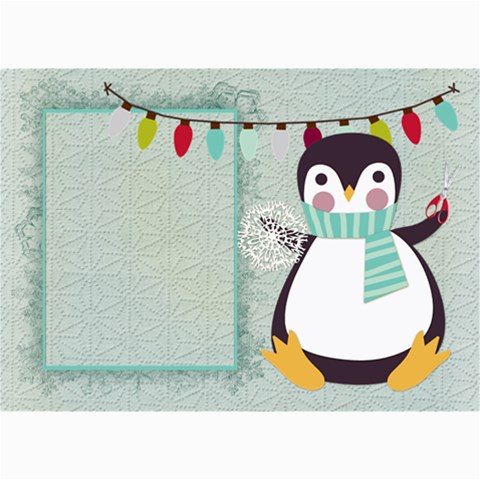 Penguin Christmas Card 7x5 By Zornitza 7 x5  Photo Card - 1