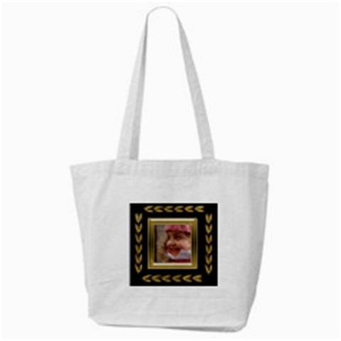 Black And Gold Tote Bag By Deborah Front