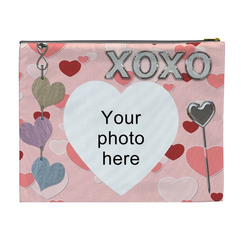 Kiss And Hug Xl Cosmetic Bag By Lil Back