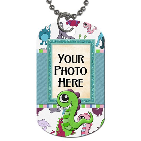 Monster Party Dog Tag By Lisa Minor Front