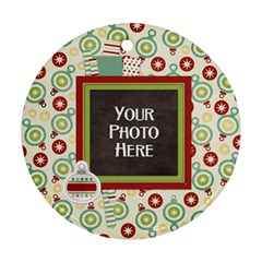 Happy Holidays Ornament - Round Ornament (Two Sides)