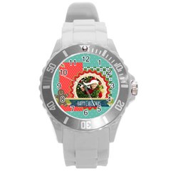 xmas - Round Plastic Sport Watch (L)