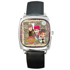 merrry christmas - Square Metal Watch