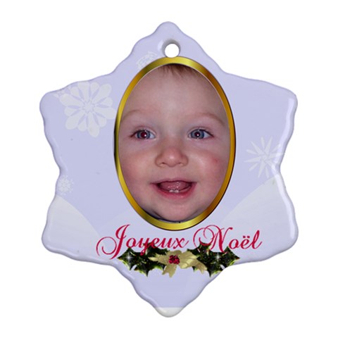 Nativity Snowflake Ornament, 2 Sides By Joy Johns Back
