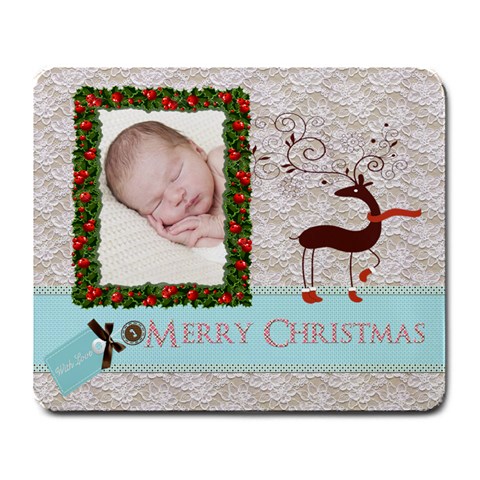 Merry Christmas Mouse Pad By Chatting Front