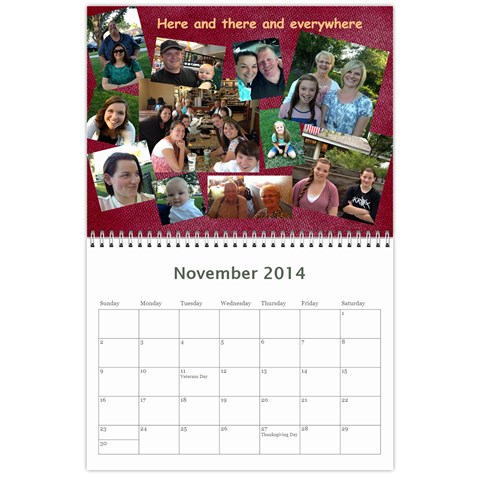 Depierro Reunion Calendar 2014 By Debbie Nov 2014