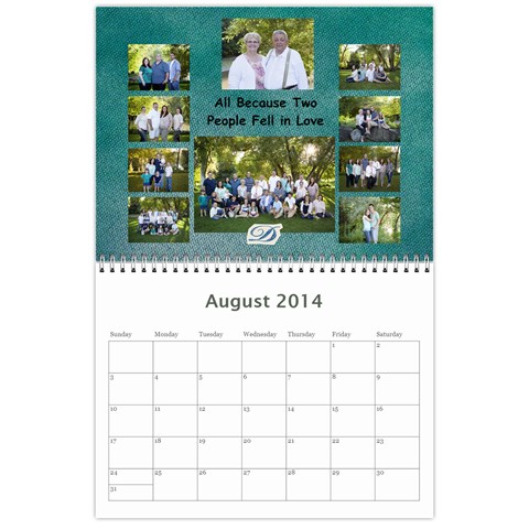 Depierro Reunion Calendar 2014 By Debbie Aug 2014
