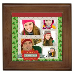 merry christmas - Framed Tile