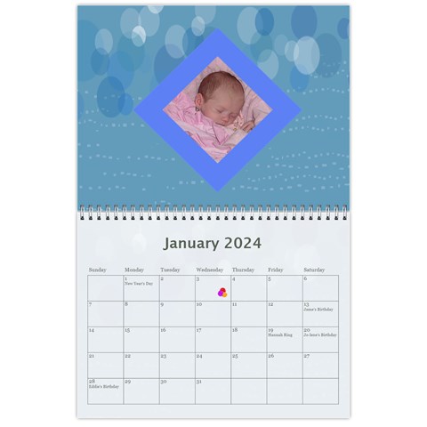2024 Simply Blue Calendar By Kim Blair Jan 2024
