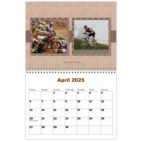 Male Calendar No 1 (any Year) By Deborah Apr 2024