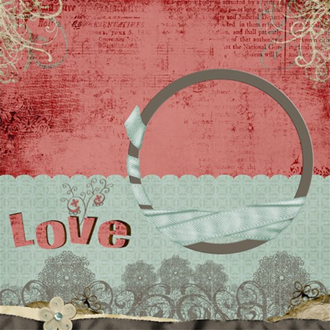In Love Page By Barbara Ryan 12 x12  Scrapbook Page - 1