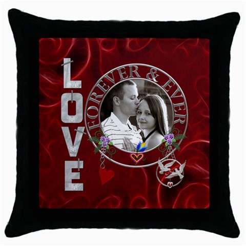Love Forever Throw Pillow Case By Lil Front