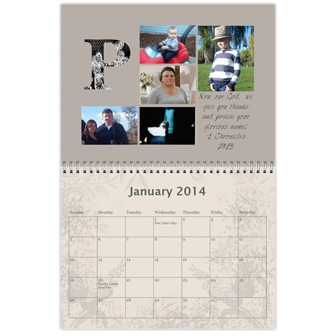 My Calendar 2014 By Inna Jan 2014