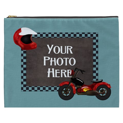 Let s Ride Xxxl Cosmetic Bag By Lisa Minor Front