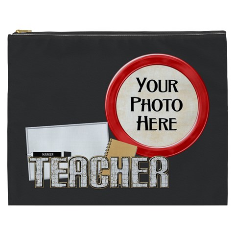 Teacher Xxxl Cosmetic Bag By Lisa Minor Front