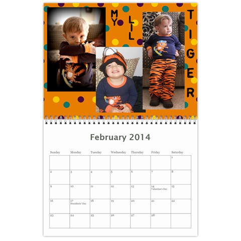 Calendar Lil Tiger2 By Tammy Gatten Feb 2014