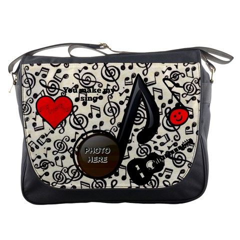 Music Messenger Bag By Joy Johns Front