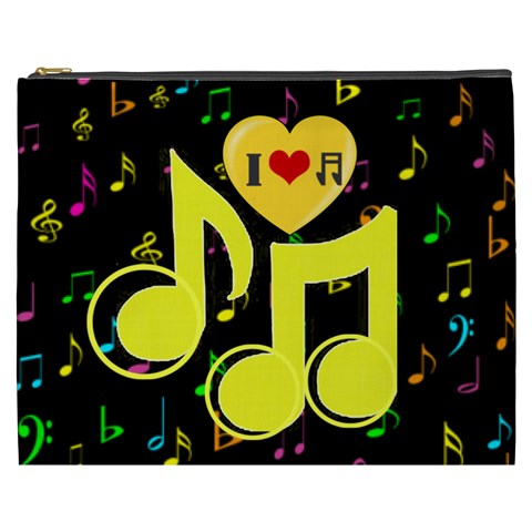 Music Xxxl Cosmetic Bag By Joy Johns Front