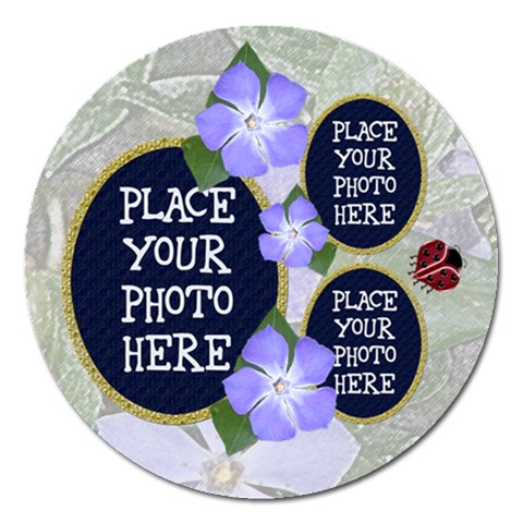 Ladybug2 Round 5 Inch Magnet By Chere s Creations Front