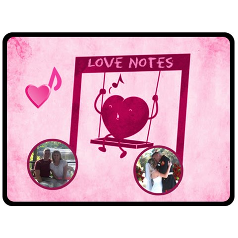 Love Notes Large Blanket By Joy Johns 80 x60  Blanket Front