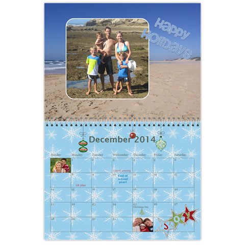 Our Calendar 2014/5 By Heidi Short Dec 2014