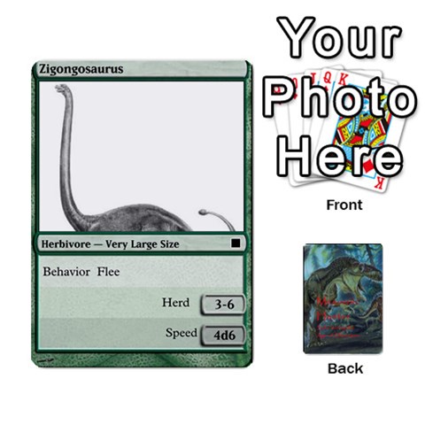 Mesozoic Hunter Cards By Michael Front - Spade2