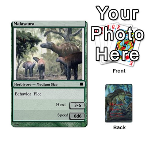 Mesozoic Hunter Cards By Michael Front - Heart7