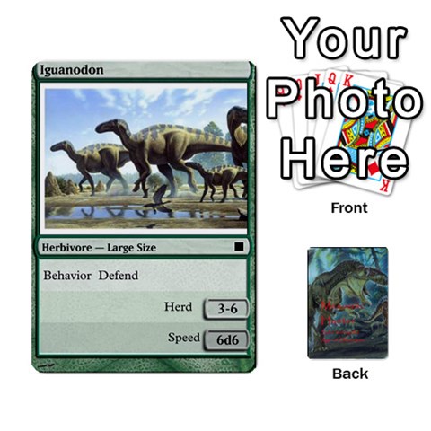 Mesozoic Hunter Cards By Michael Front - Heart8